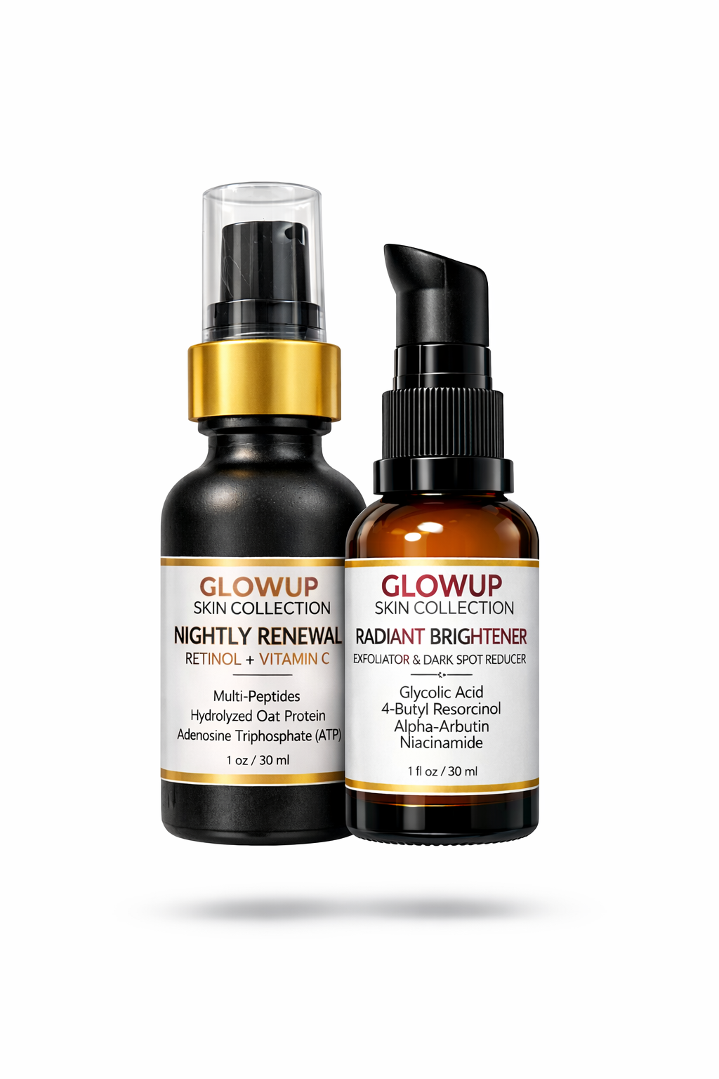 Radiant Brightener + Nightly Renewal Duo Set - glowup-skin-collection