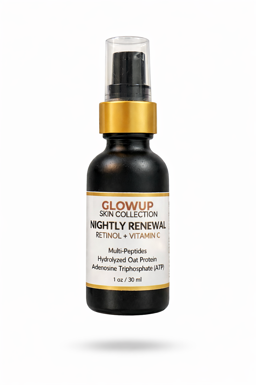 Nightly Renewal Serum -Retinol + Vitamin C Anti-Aging Night Treatment - glowup-skin-collection